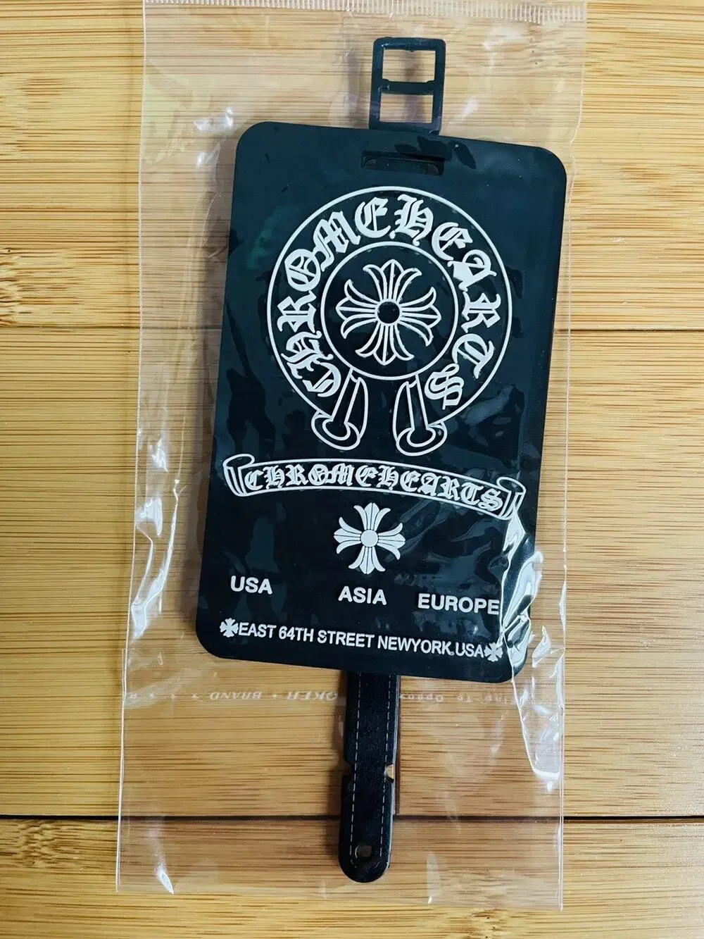 CH Style Chrome Black Classic Logo Trip Travel ID Card Holder Luggage Tag
